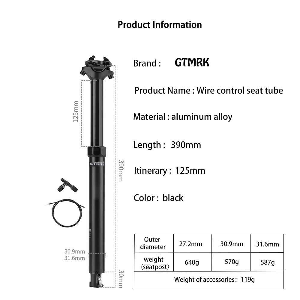 GTMRK Bike Dropper Seat Post 2 - Dropper Post Remote review and price